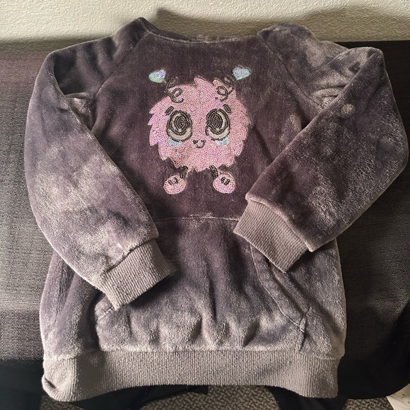 Little girls size 6 George fleece sweater with ears and sequins - Picture 1 of 4